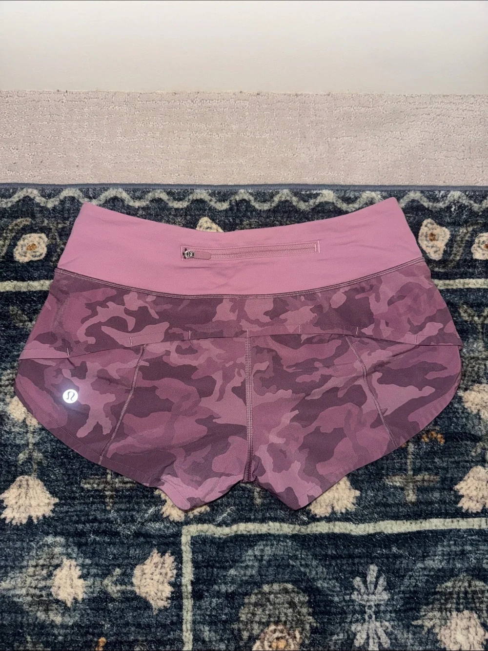 lululemon athletica Mauve Pink Camo Running Shorts
